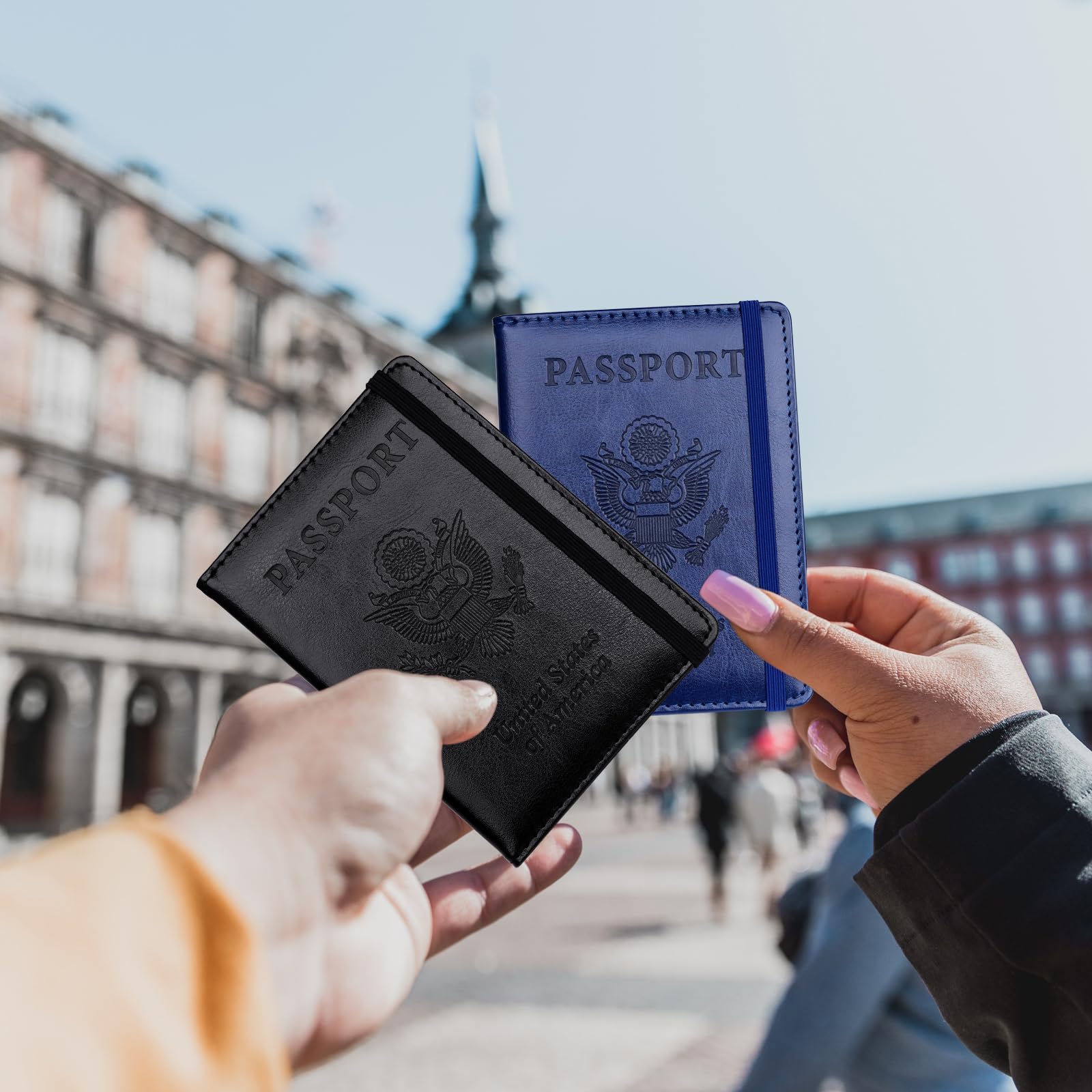 Herain Passport Holder Wallet Cover Case for Travel Women Men Family, Multifunction Passport Book Holder with RFID Blocking, Travel Must Haves Cruise Ship Essentials