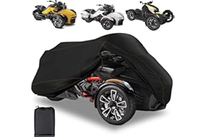 QYMOTO Spyder F3 Full Cover Ryker Cover Compatible with Can Am Spyder F3-S/F3-T Ryker 600 900 Sport Rally 420D Heavy Duty Wat