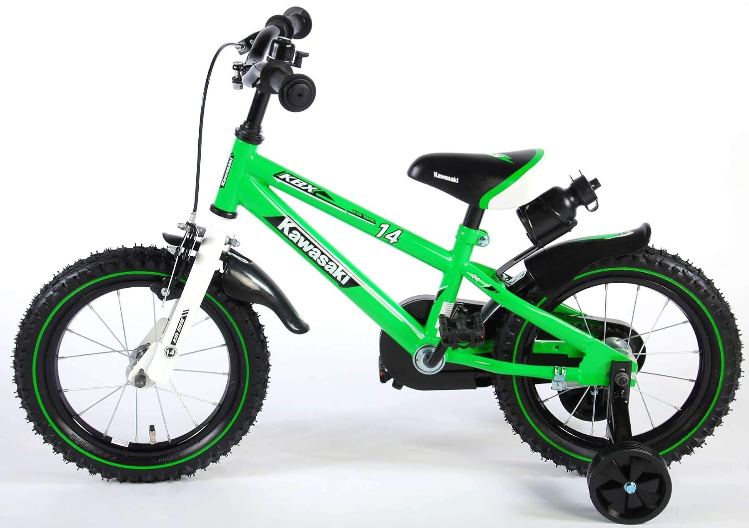 Biciclette e tricicli Kawasaki Bici Bicicletta Bambino 14 Pollici con  Ruotine Rimovibili Verde 95% assemblata urban-earth.co.uk