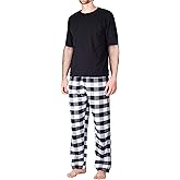 SLEEPHERO Men’s Pajama Set 2 Piece PJ with Crew Neck Tee and Pants