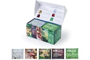 EZR Leaf Tea Sampler Gift Box – 22 Pyramid Tea Bags with Taiwan Black, Osmanthus Oolong, Chamomile Oolong, Berry Black, Four Seasons Green – Flavored Assorted Tea Set for Gifting & Tasting