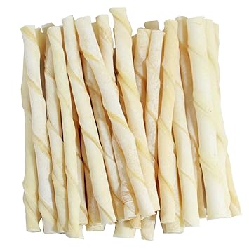 LOVING PETS Dog Chew White Twisted Sticks, 250 g
