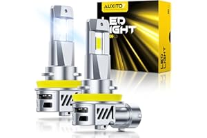 AUXITO H11 LED Bulb, 900% Brighter, 3 Min Quick Install, 20 Years Lifespan, No Flicker, 99% Compatibility Fog Lights, Pack of 2