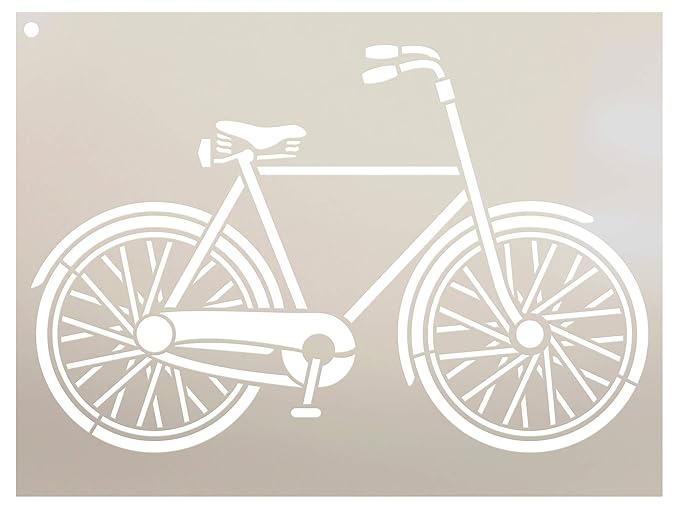 Bicycle Stencil by StudioR12 Basic Vintage Art Reusable