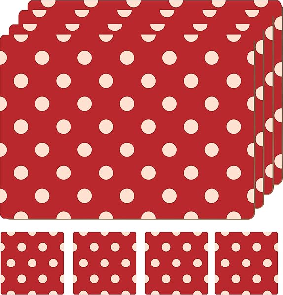 MODERRY SET OF 4 HEAT RESISTANT CORK PLACEMATS...
