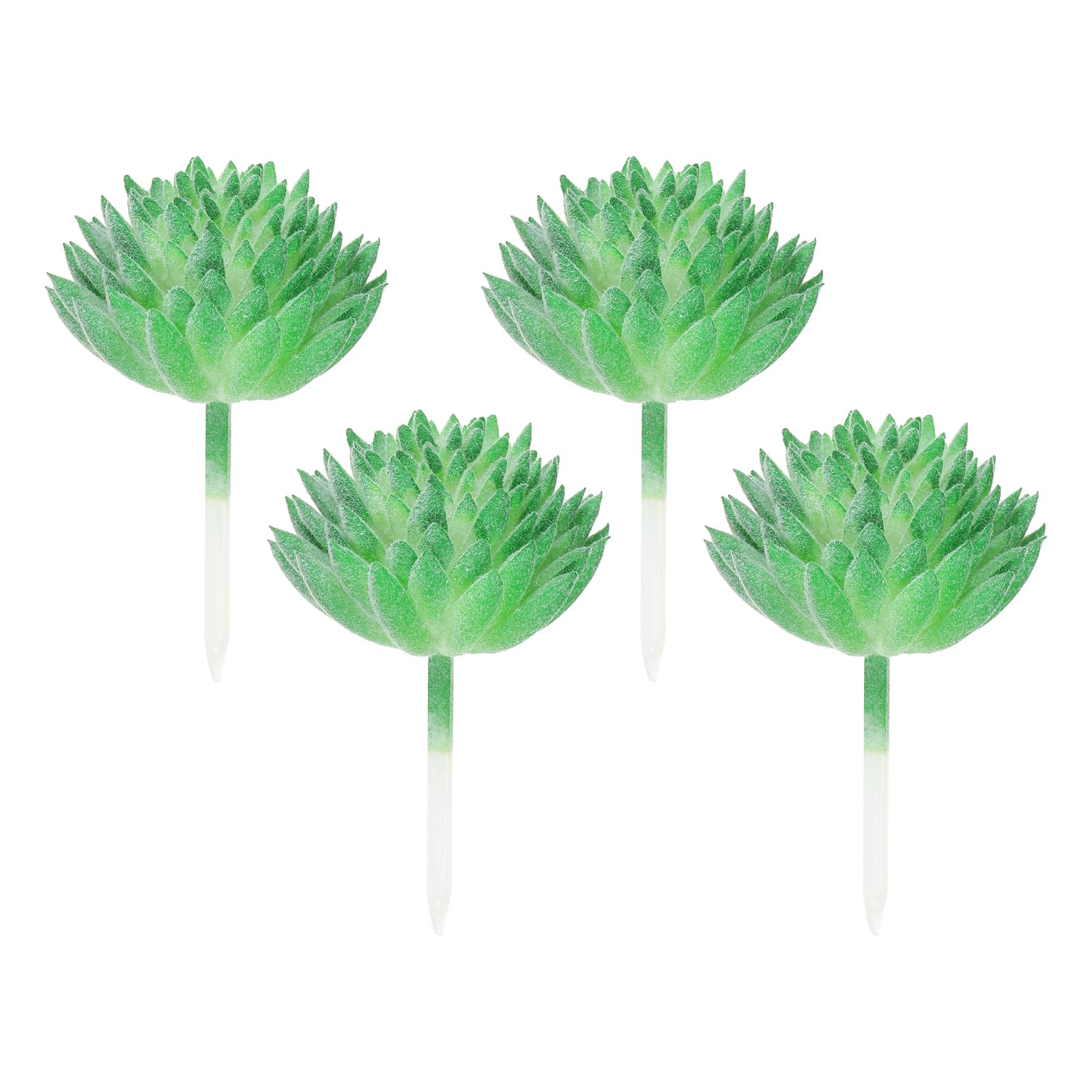 PATIKIL Artificial Succulents Picks, 4 Pack Unpotted Faux Succulent Small Fake Succulent Plants for Home Landscape Decoration, Green