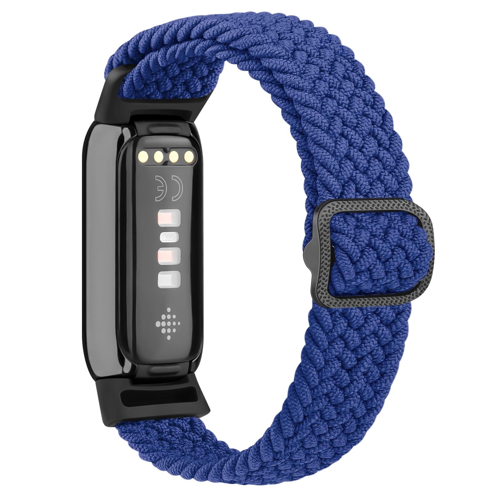 Wanme Elastic Nylon Straps Compatible with Fitbit Luxe Strap for Women Men, Soft Adjustable Stretchy Sport Bands Replacement Wristband for Fitbit Luxe Fitness Tracker Only (Z-Blue)