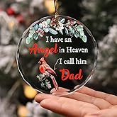 Cardinal Ornaments for Loss of Loved One, Sympathy Keepsake Gift for Passed Loss of Father, Bereavement Gifts, Memorial Christmas Ornament, Remembrance Condolence Gifts (Angel-Dad)
