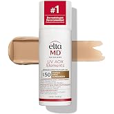 UV AOX Elements Tinted Mineral Face Sunscreen Lotion, Tinted Moisturizer for Face SPF 50 with Antioxidants