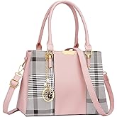 KKXIU 3 Zippered Compartments Purses and Handbags for Women Top Handle Satchel Shoulder Ladies Bags