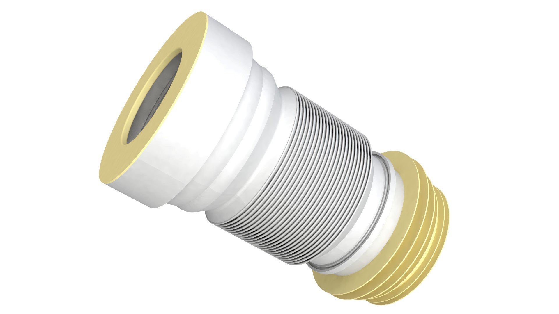 Bonomini Flexible WC Toilet Pipe DN90/110 mm Length 220-570 mm White