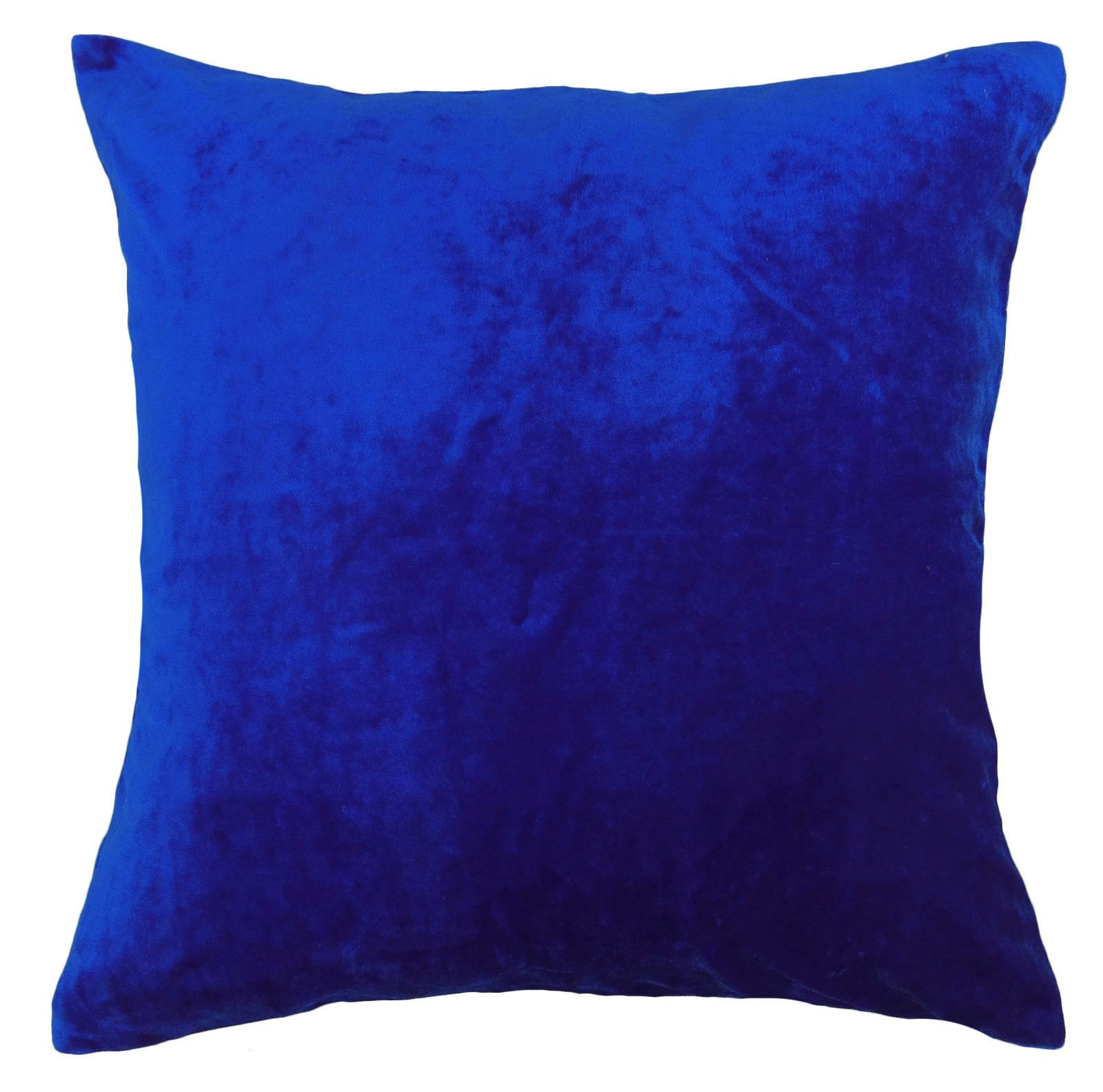 Indian Decorative Cushion Cover Home Décor Blue Throw Bed Pillow Velvet Case 16 X 16 Inches