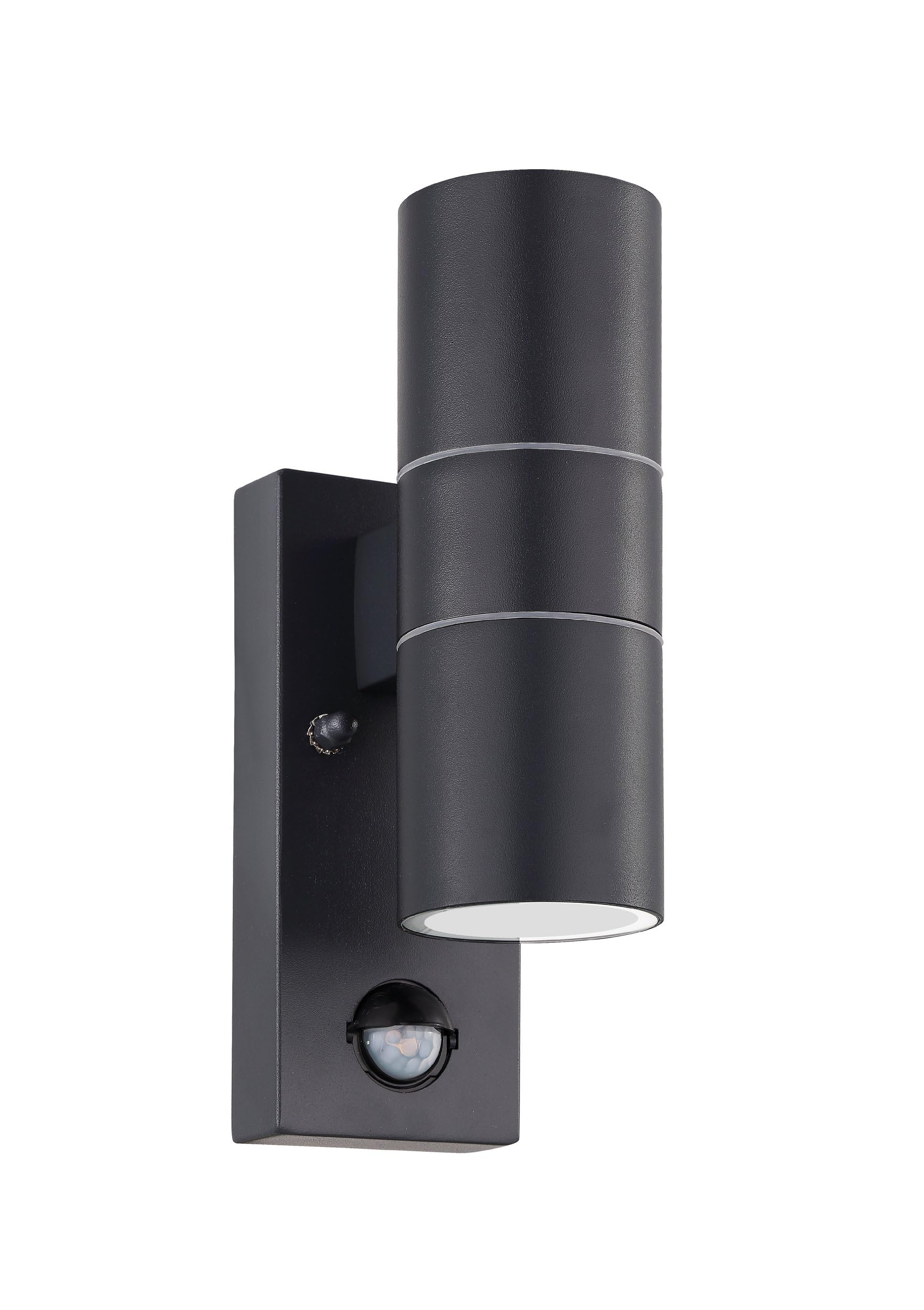 Eglo Riga 5 LED 2-Flame Outdoor wall Light, Exterior Lighting incl. Motion Sensor, Sensor wall lamp Made of galvanised Steel and Glass, Colour: Anthracite, IP44
