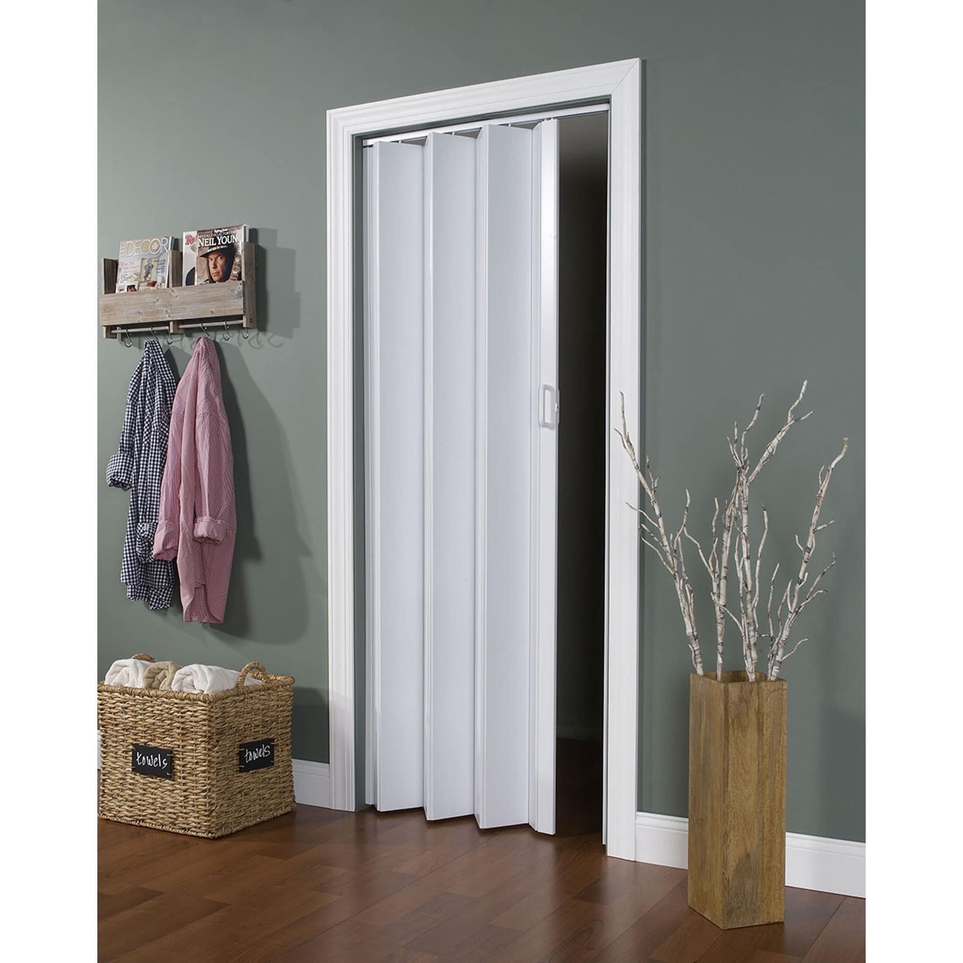 LTL Home Products EN3280HL Encore Interior Accordion Folding Door, 24-36 x 80 Inches, White