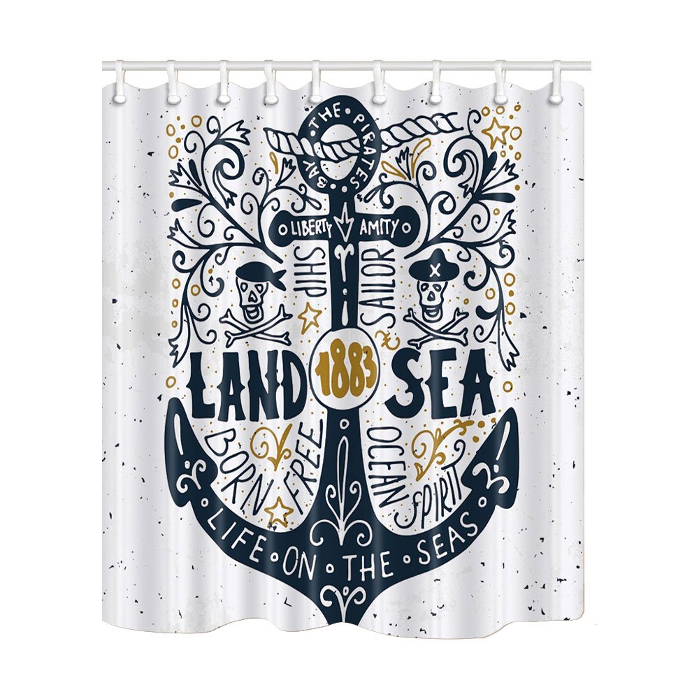 Amazon Com Zixcos Gothic Shower Curtain Nautical Theme Boat