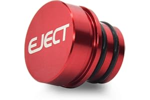 GEEWATOM Billet Aluminum Cigarette Lighter Plug Cover, Fits All Vehicles with Standard 12 Volt Power Source (Eject)