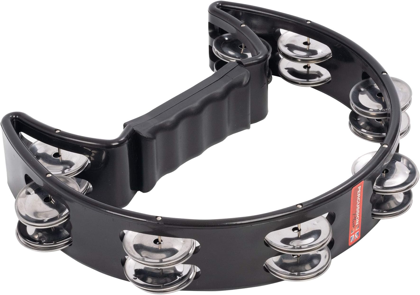 Percussion Plus PP486/1 Half Moon Tambourine - Black