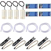 ALMOCN Automatic Irrigation DIY Kit, 4Pcs Capacitive Soil Moisture Sensor+4Pcs 1Channel 5V Relay Module + 4Pcs Water Pump + 4