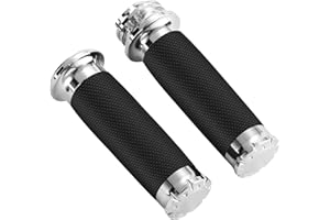 HEYOMOTOR Motorcycle Handlebar Grips 1" Black Street Glide Flhx Handgrip for Harley Davidson Touring Glides Electronic Throttle Grips 2008-2023 CNC Edge Cut
