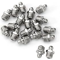 LDEXIN 20pcs M10 Straight Iron Grease Fittings Assortment Kit Zerk
