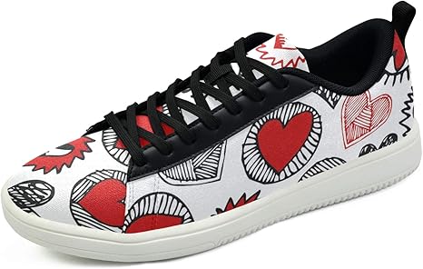 Amazon Co Jp スニーカー ハート柄 幾何柄 抽象画 メンズ キャンバス地 ワークシューズ 作業靴 カジュアル スポーツシューズ スエードシューズ ショートブーツ ウォーキングシューズ カジュアルシューズ ドライビングシューズ デッキシューズ ビジネス 紳士靴 通勤 超