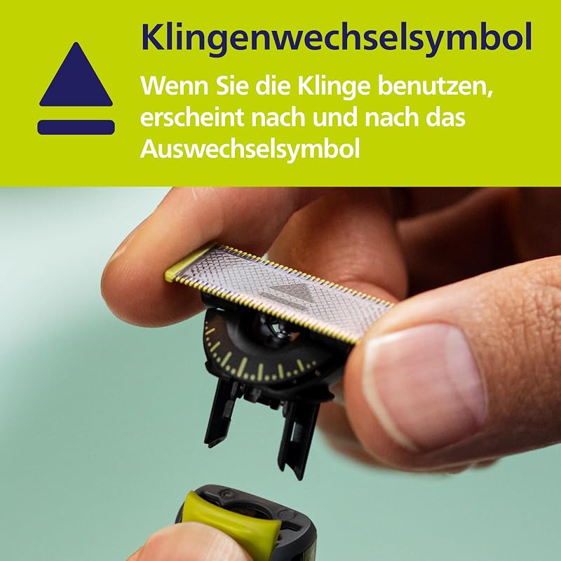 OneBlade Original 360-Klingen, passend für alle OneBlade und Pro Modelle, original von Philips, 5er-Pack (Modell QP450/50)