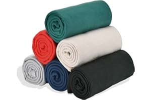 Special SG Glory Fleece Throw Blankets Solid Lightweight Warm Soft Cozy Pet-Friendly for Home Bed Sofa Couch Dorm Office Wedding Gifts Travel Airplane for Seasons (Assorted#1 Pack of 6-50x60 Inches)