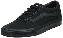 Vans Women's Ward Sneaker, Canvas Black Black, 9