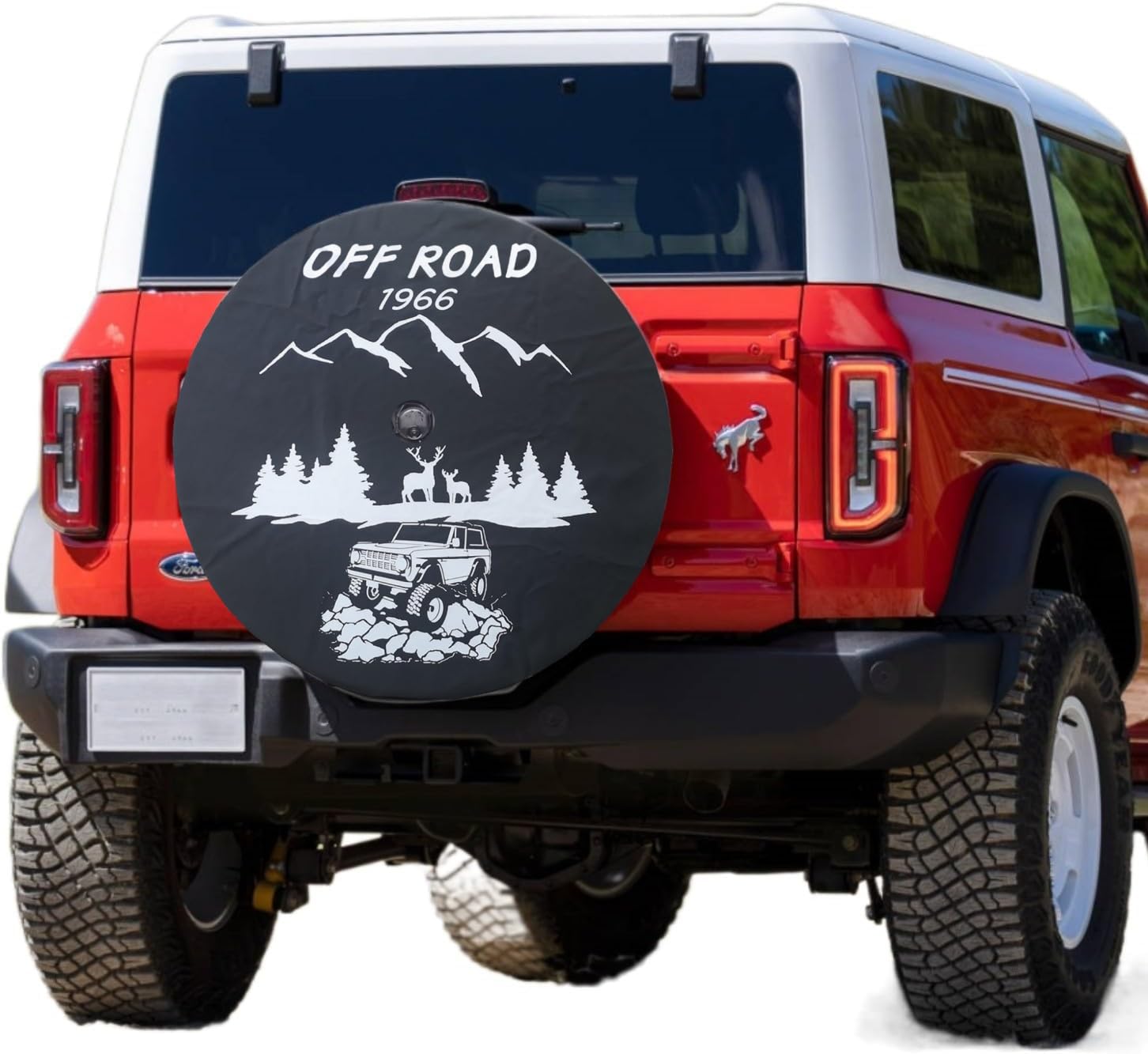 Photo 1 of JUMIAP 35" Spare Tire Cover Compatible with 2021-2024 Ford Bronco Accessories 35-Inch (with Back-up Camera) Wildtrak, Everglades & All Upgraded Models