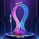 Ammonite Walnut LED Headphone Stand USB PCB Gamer Game Room Decor Blue Pink view 4