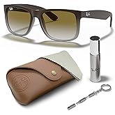 Ray-Ban RB4165 JUSTIN CLASSIC Square Shaped Sunglasses for Men & Women with Official RAYBAN Eyewear Kit