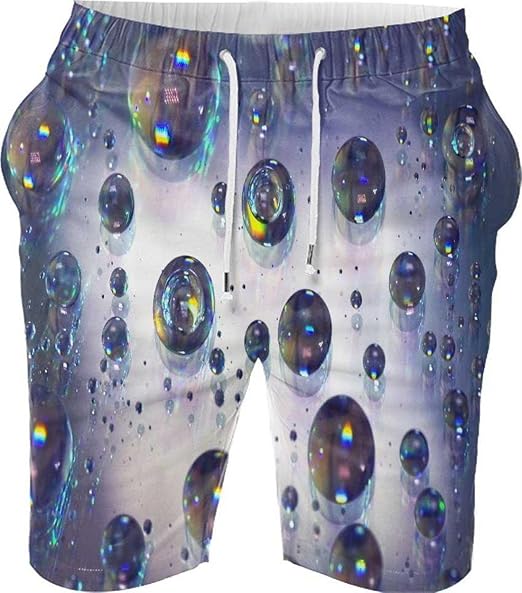 Amazon Abstract Water Bubbles 水着メンズサーフパンツソリッドウォーターシーウィードパンツシーパンハーフパンツ オリジナルプリント 通販
