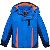 wantdo Boys' Waterproof Winter Ski Jacket Fleece-Lined Puffer Coat Insulated Snow Jacket Hooded
