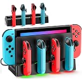 Switch Charging Dock for Joycons, Controller Charger Station for Nintendo Switch/OLED Model, 2 Hour Joycon Charger, Storage &amp; Organization Charging Stand for TV Dock Station, for Mac Compatible Game
