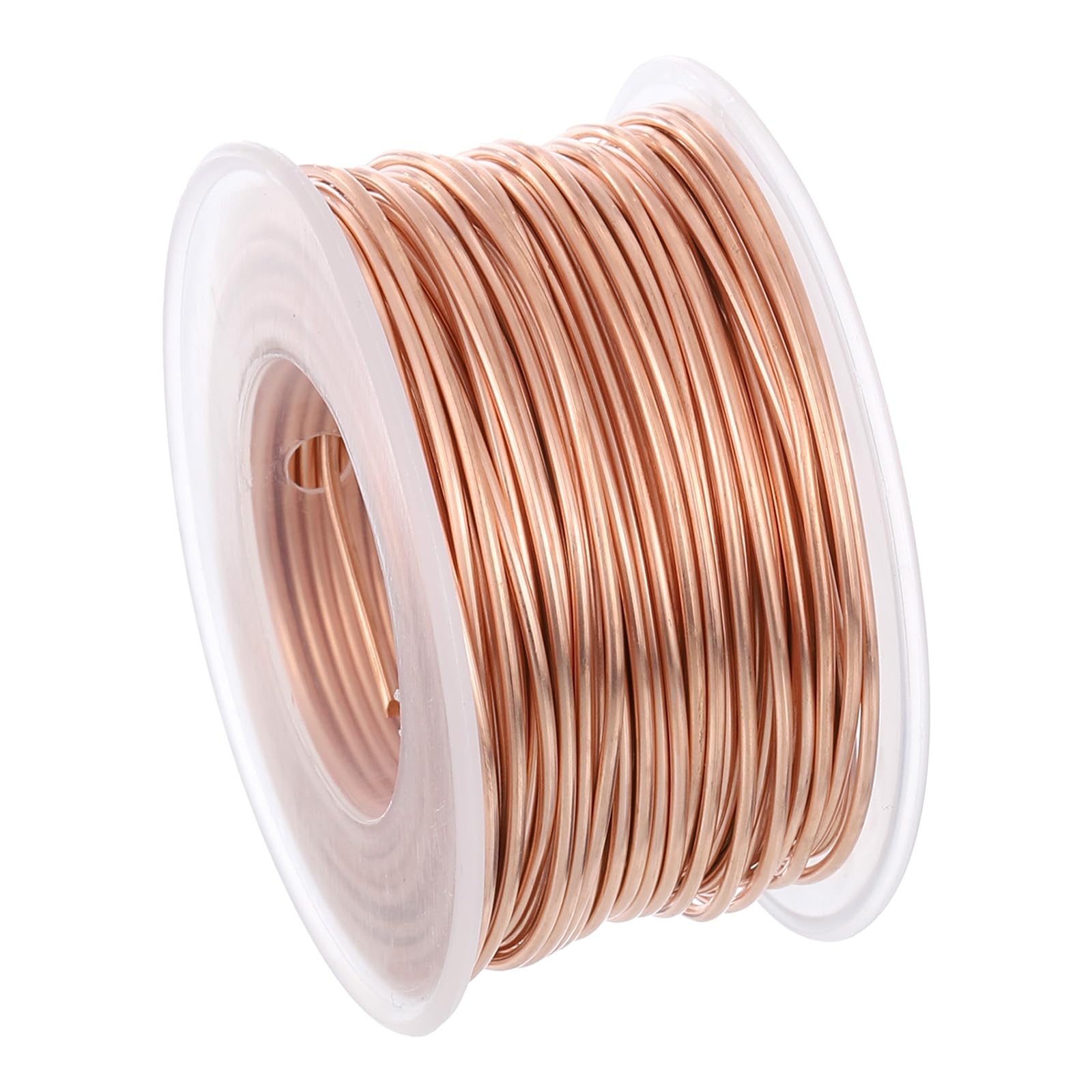 PATIKIL 66 Feet 99.9% Solid Bare Copper Wire, 15 Gauge Pure Copper Wire 1.3mm Soft Beading Wire Metal Plant Stem Ties for Jewelry Craft (20m)