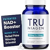 TRU NIAGEN Patented NAD Supplement for Brain Function, Anti Aging & Cell Regeneration, Niagen, 60 300mg Servings | Supports Cellular Energy, Muscle | Nicotinamide Riboside (NR) Take 2 Daily | 1 Bottle