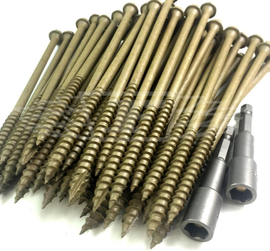 100, 150mm TIMBERFIX Plus HEX Head Sleeper Screws TIMBERLOK DECKING