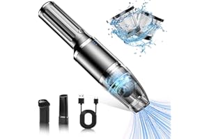 CAMATERLOT Portable Handheld Car Vacuum Cleaner 120W Power Cordless Suction Wet Dry Vacuum Cleaner for Car Detailing Travel RV Camper for Home and Car (Black)