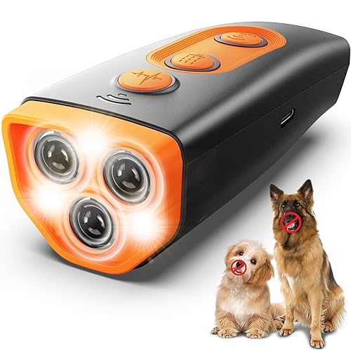ELRINA Dog Bark Deterrent Devices, Bark Shield for Dogs, Variable Frequency Ultrasonic Anti Barking Device, Training Safe & Effective Pet Corrector to Stop Barking, Digging, Fight, Bad Behavior