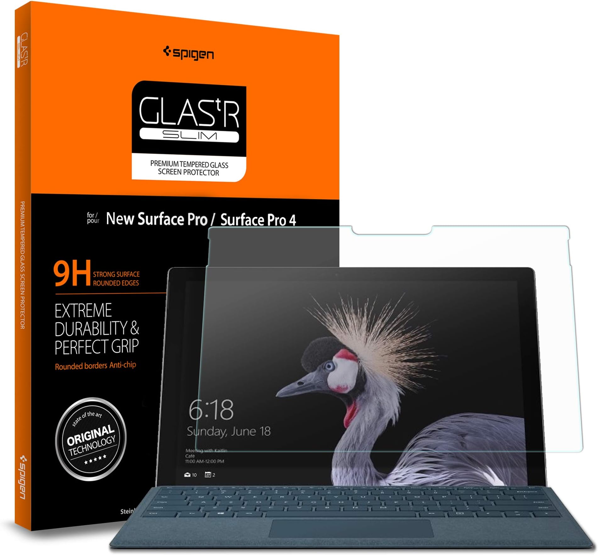 Spigen Surface Pro/Surface Pro 4 Screen Protector Tempered Glass for Microsoft Surface Pro 2017/ Surface Pro 4