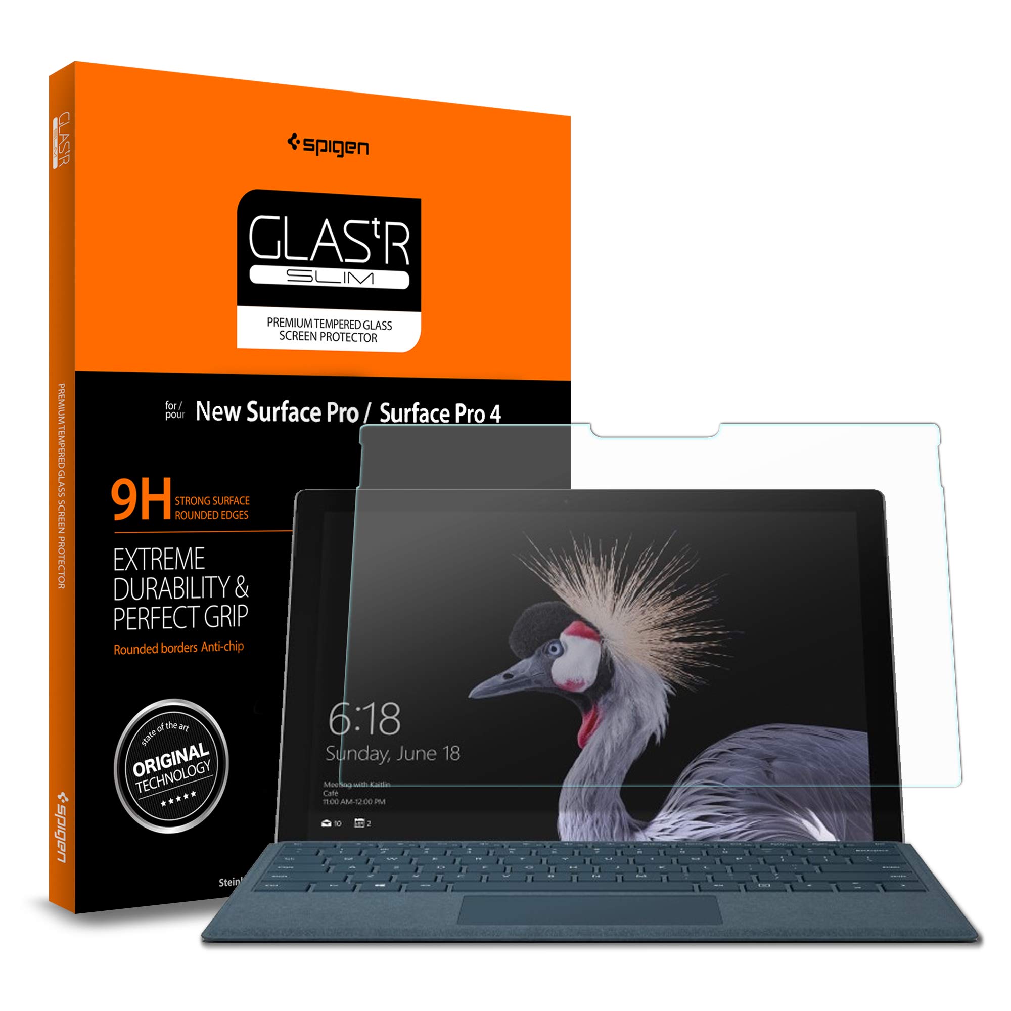 Spigen Surface Pro/Surface Pro 4 Screen Protector Tempered Glass for Microsoft Surface Pro 2017/ Surface Pro 4