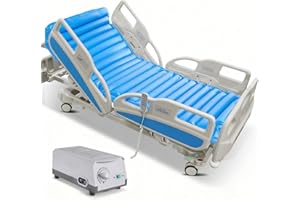 Careboda Alternating Air Pressure Mattress Pad, Mattress Topper with 10-Level Pump, Bed Sore Prevention Solution, Waterproof Pressure Mattress for Bed Sores for Hospital and Home