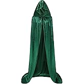 Dreamture Unisex Hooded Cloak Long Velvet Cape For Halloween Christmas Cosplay Costume