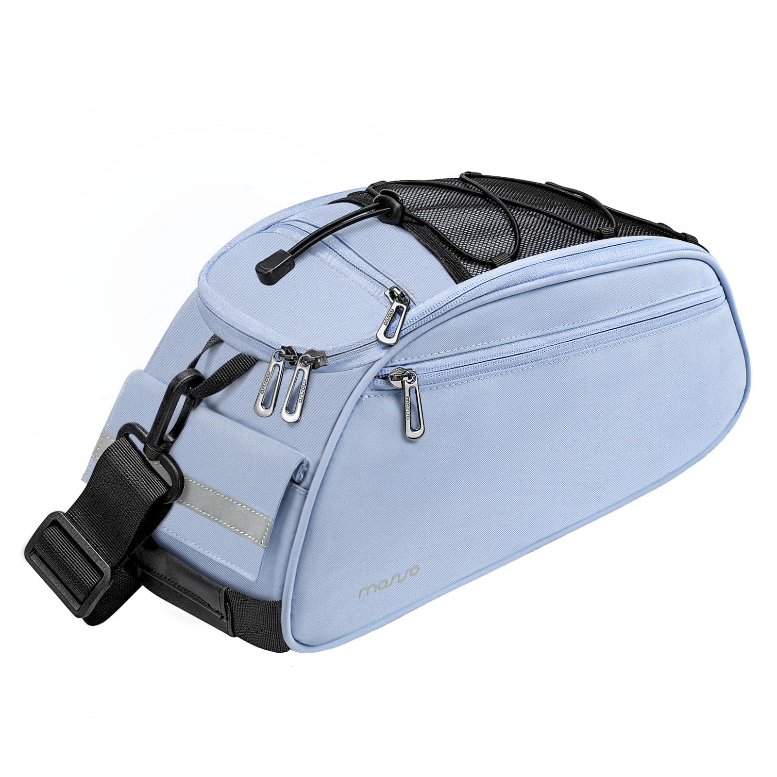 MOSISO Bike Rack Bag, Waterproof Bicycle Trunk Pannier Rear Seat Bag Cycling Bike Carrier Backseat Storage Luggage Saddle Shoulder Handbag, Airy Blue โ image 1
