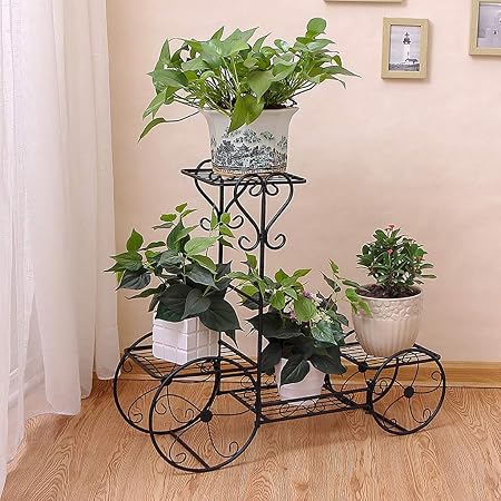 Puesto de plantas Soporte de exhibición de macetas de cuatro capas ...