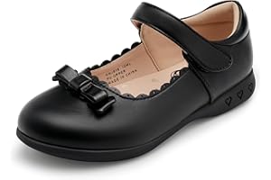 Stelle School Shoes for Girls Uniform Mary Jane Dress Shoes Flats Church Music Recitals(Little/Big Kids)