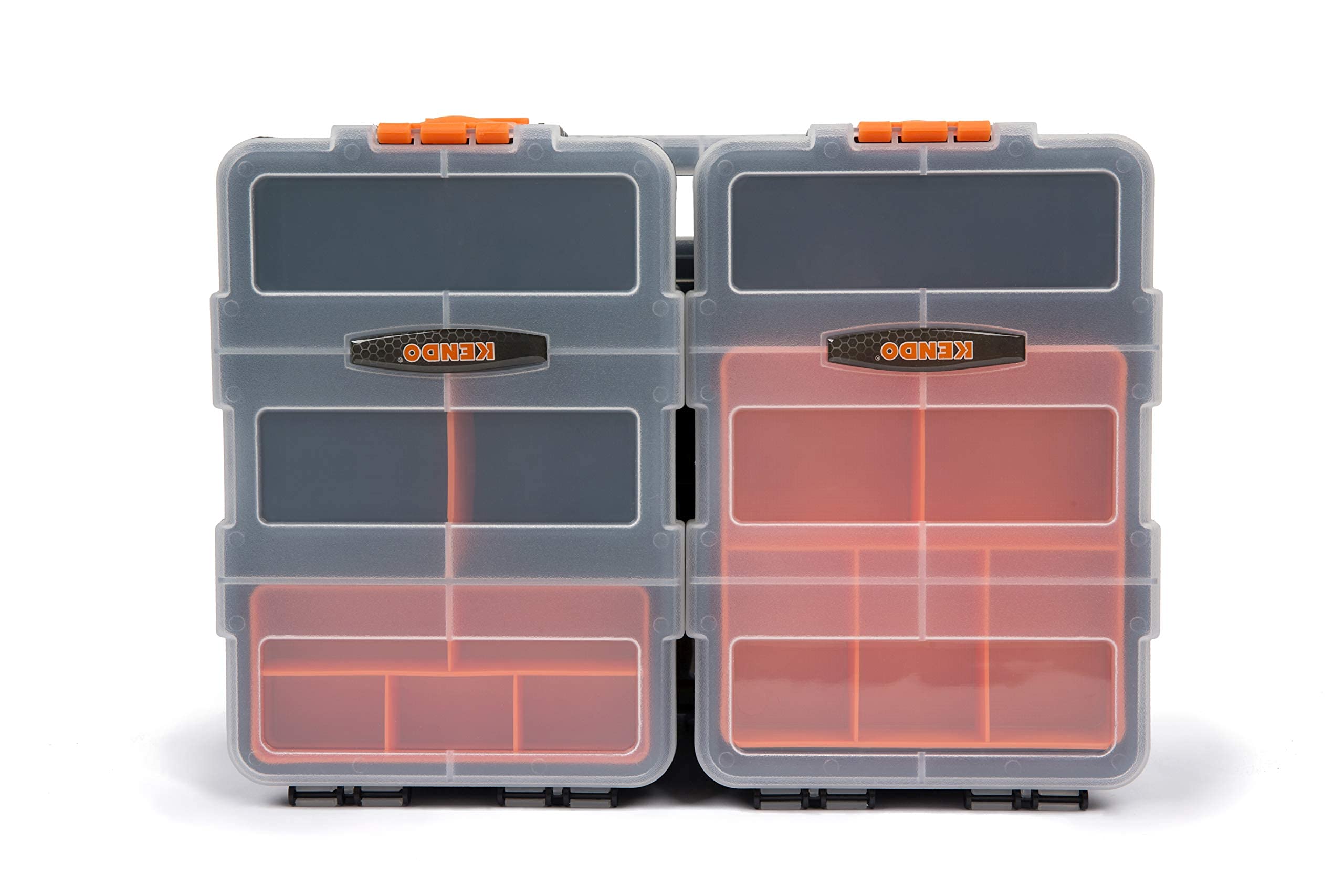 KENDO Sortierboxen für Kleinteile Set - 3-tlg. 32 Fächer - Sortimentskasten 9