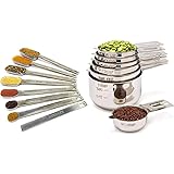 Measuring Cups and Spoons Set - Stainless Steel Measuring Cups Set for Cooking & Baking, Set of 15.