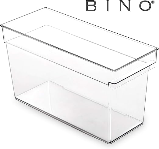 Amazon Com Bino Clear Plastic Storage Bin With Built In Pull Out