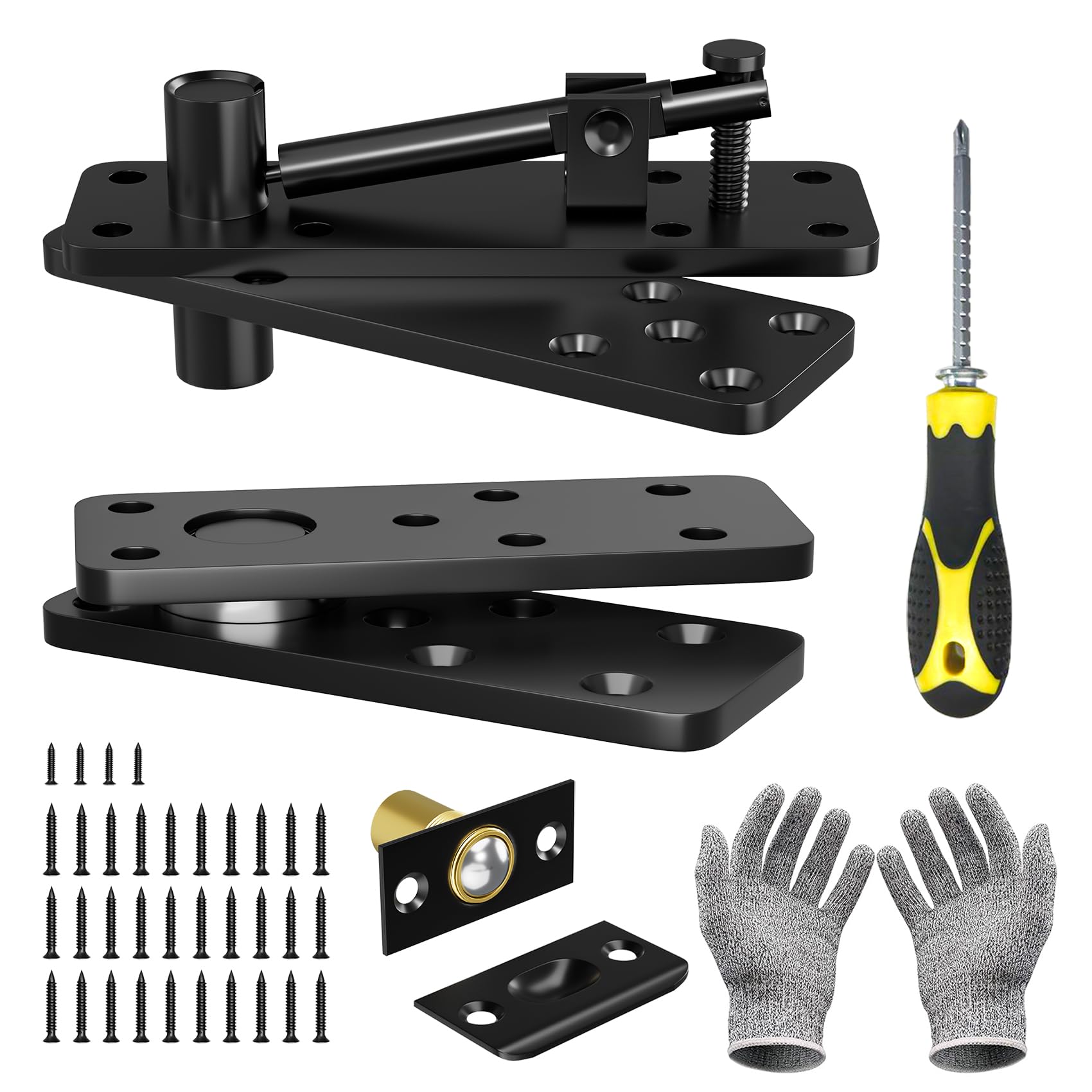 Photo 1 of Bearfire Hidden Door Hinge Kit - Heavy Duty Pivot Hinge 620LB Load-Bearing Thickened Stainless Steel, 360° Silent Rotation Hidden Door Hardware, Hidden Door Hinges for Secret Door/Hidden Door Bookcase